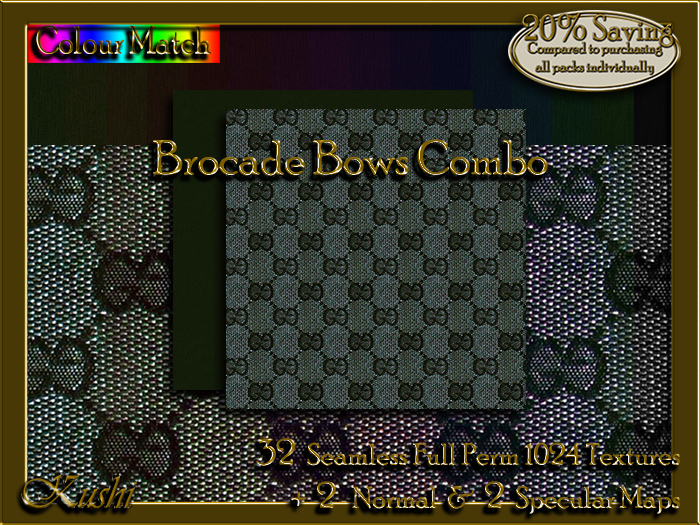 Brocade Bows Combo Textures