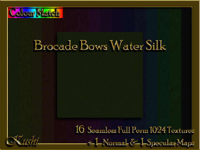 !Kushi! BrocadeBowsWATERSILK Textures -WEAR TO UNPACK