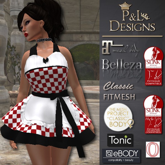 [P&L] - Apron Dress Checkered