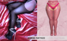 iS Diamond Pantyhuse Set FISHNET PINK