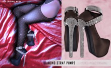 iS Diamond Strap Pumps BROWN