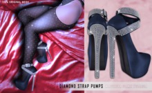 iS Diamond Strap Pumps NAVY