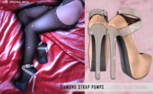iS Diamond Strap Pumps NUDE