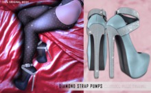 iS Diamond Strap Pumps SKY