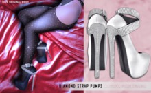 iS Diamond Strap Pumps WHITE