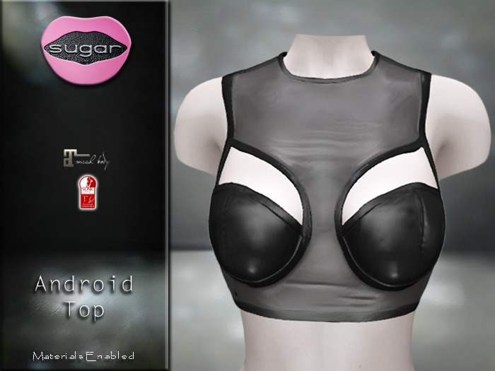 :-:SUGAR:-: Android Top {BLACK} Maitreya & Hourglass