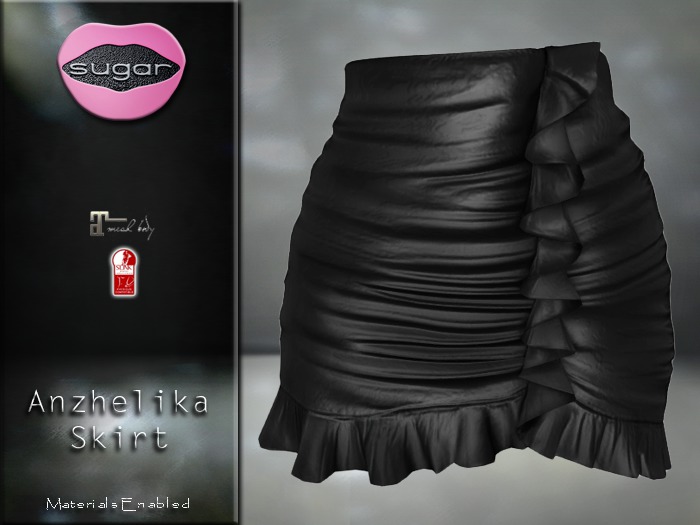 :-:SUGAR:-: Anzhelika Skirt {BLACK} Maitreya & Hourglass