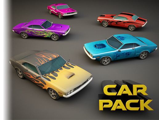Retro Cars Pack Mesh Full Perm