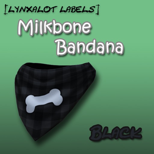 [Lynxalot Labels] Milkbone Bandana Black
