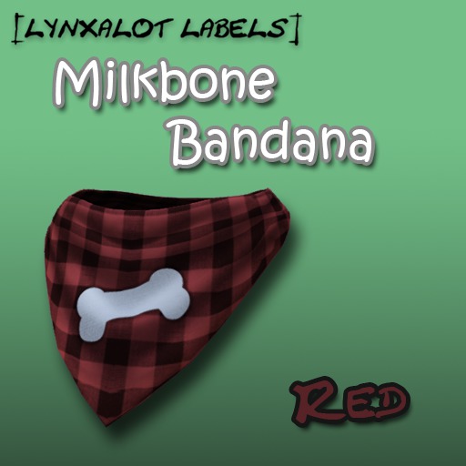 [Lynxalot Labels] Milkbone Bandana Red
