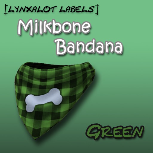 [Lynxalot Labels] Milkbone Bandana Green
