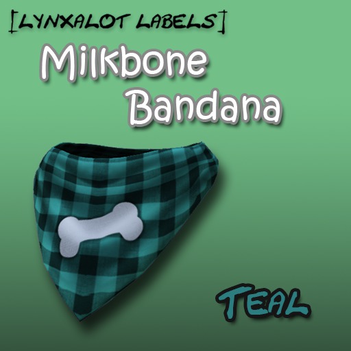[Lynxalot Labels] Milkbone Bandana Teal