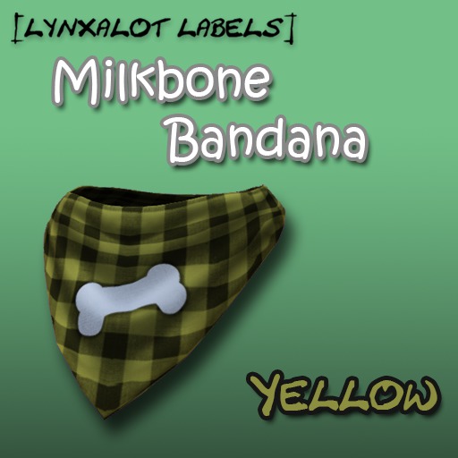 [Lynxalot Labels] Milkbone Bandana Yellow
