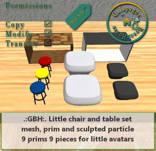 .:GBH:. Litttle chair and tables set c/m