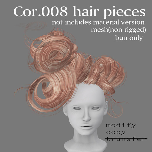 *booN Cor.008 hair pieces blonde pack