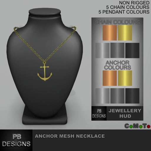 *PB* Anchor Mesh Necklace