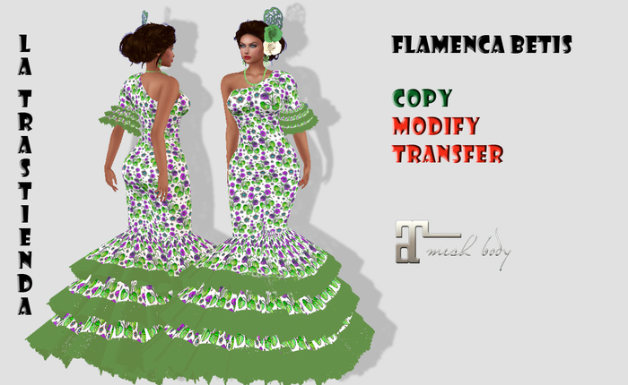 (XR)VESTIDO FLAMENCA BETIS