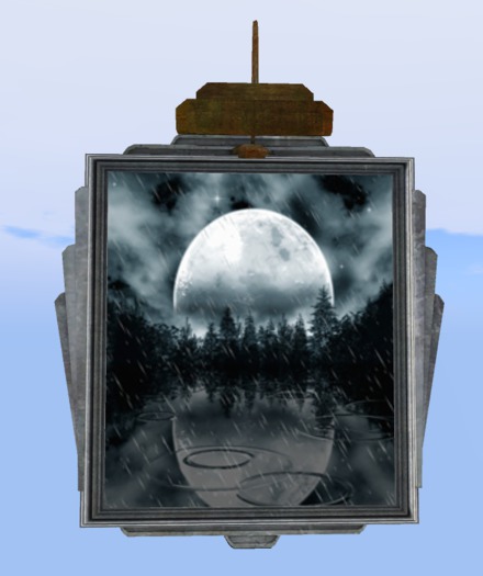 animated gif moon in rain includ. mesh frame
