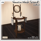[V/W] Venetia Wash Stand Walnut - Victorian elegant chamber basin