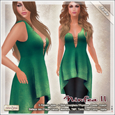 [V/W] Ninfea II Jade - Fantasy tunic dress in fitted mesh + Slink, Ebody, Ocacin, TMP, Belleza, Tonic...