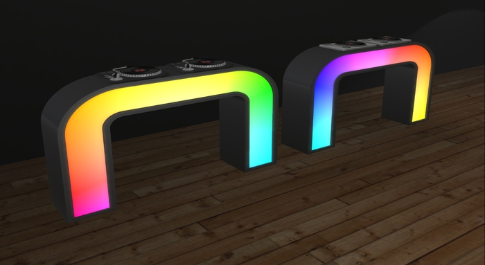 Colour Change DJ Booth, With Animations