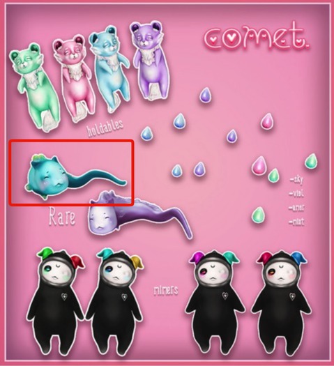 comet. + catfish + {aqua} RARE
