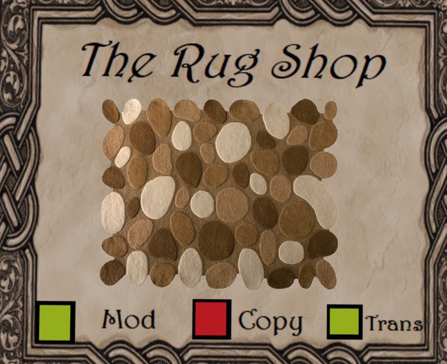 leather pebble rug