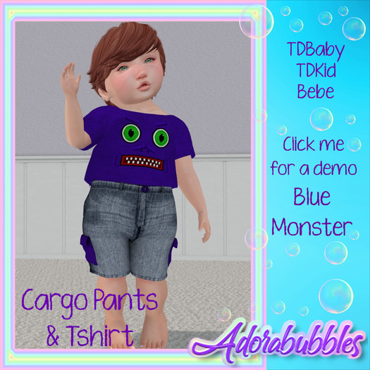 Cargo Pants Blue Monster