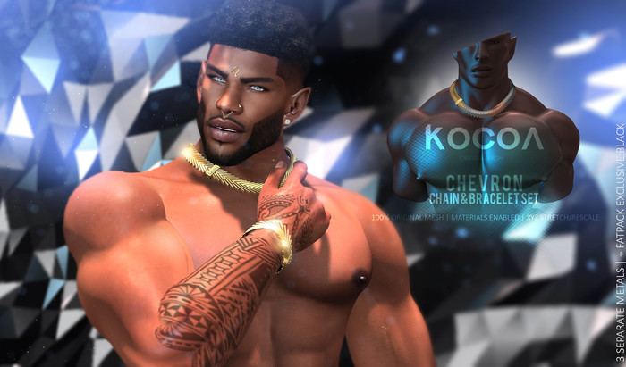 KOCOA // Chevron Chain & Bracelet [ROSE]