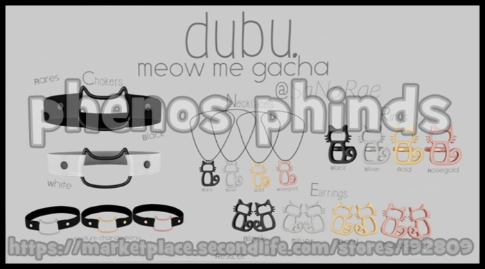 dubu. - Meow Me Gacha - Necklace - Black