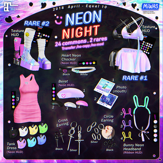MIWAS / Neon night Beret #4