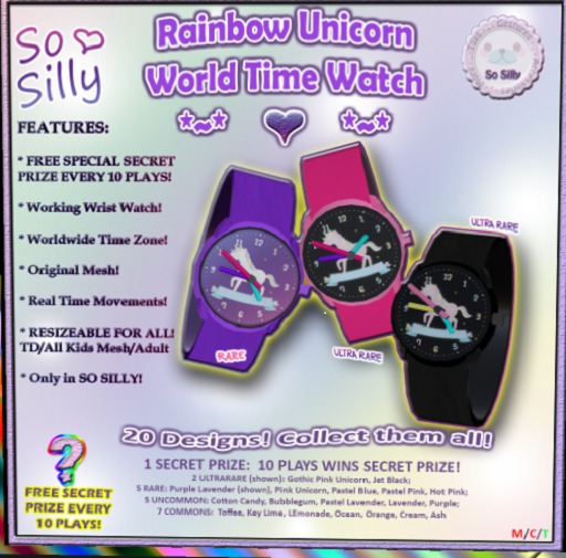 So Silly Rainbow Unicorn Watch BOXED - Lemonade