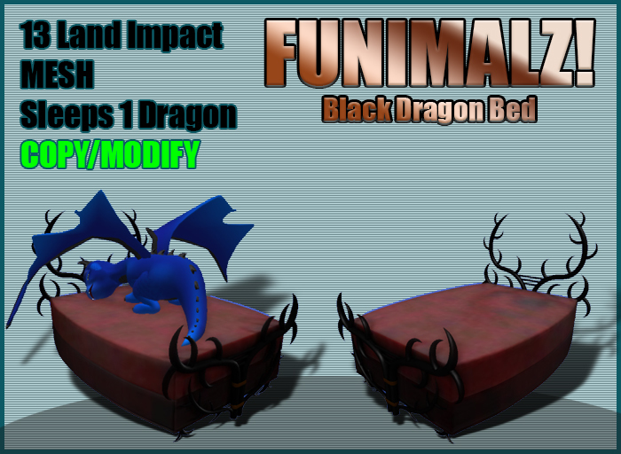 FUNIMALZ! Black Dragon Bed