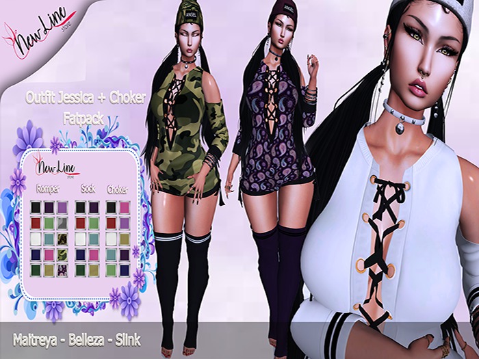 .:: New Line Store::.Jessica Outfit + Choker - Fatpack