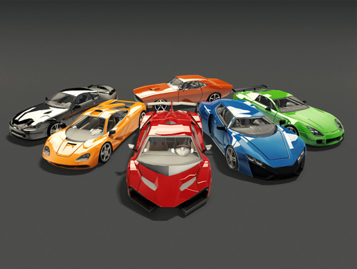 29 Realistic Racing Cars Pack Mesh Full Perm