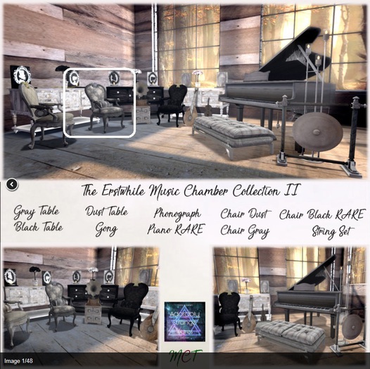 ~ASW~ The Erstwhile Music Chamber Couch - Gray