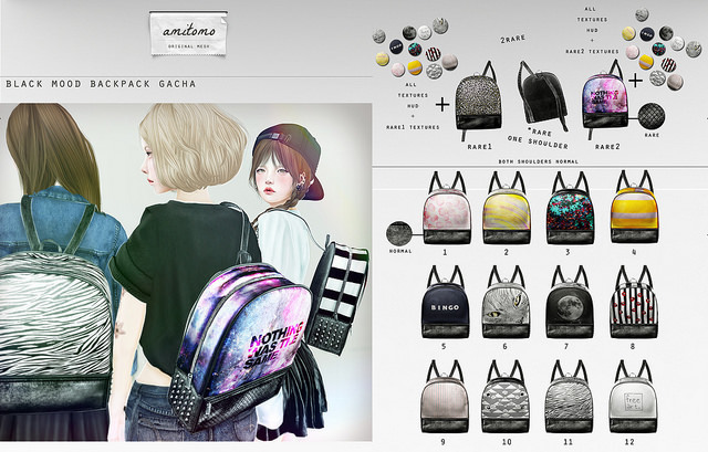 AMITOMO.Black Mood Backpack #9