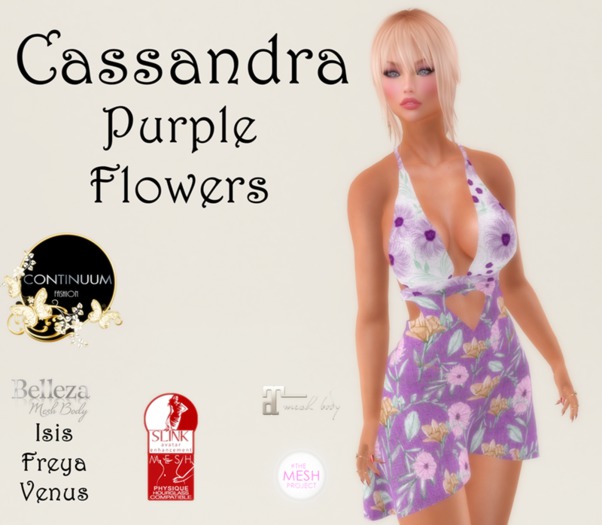 Continuum Cassandra Purple flowers dress