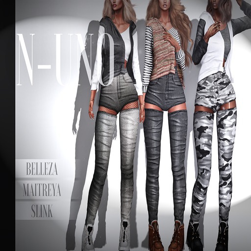 N-Uno - Sonya RED/PINK+GRAY DEGRADED (slink)