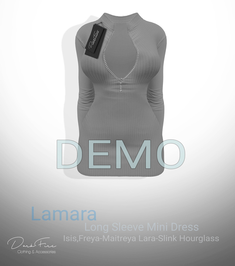 DarkFire Lamara  Long Sleeve Mini Dress-DEMO