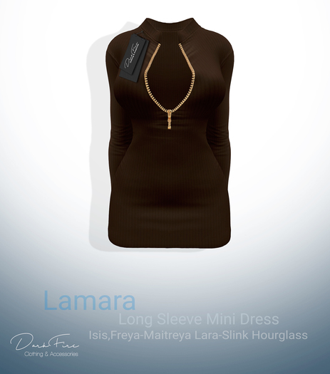DarkFire Lamara  Long Sleeve Mini Dress-Color#07