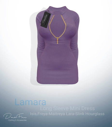 DarkFire Lamara  Long Sleeve Mini Dress-Color#16