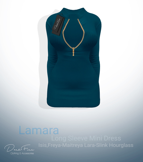 DarkFire Lamara Long Sleeve Mini Dress-Color#18