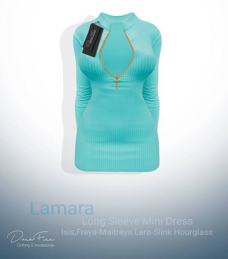 DarkFire Lamara  Long Sleeve Mini Dress-Color#19