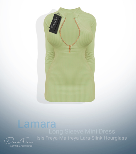 DarkFire Lamara  Long Sleeve Mini Dress-Color#22