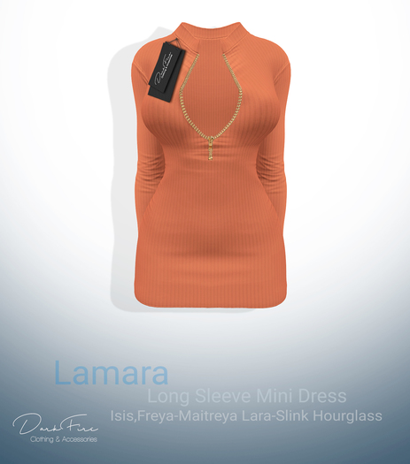 DarkFire Lamara  Long Sleeve Mini Dress-Color#25