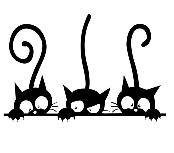 Wall Tattoo - Three cats