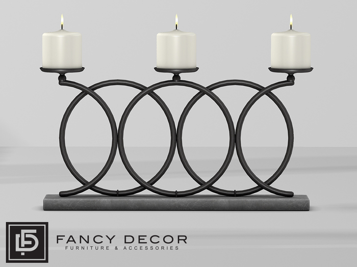 Fancy Decor: Ring Candles (black)