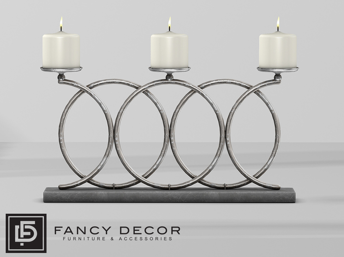 Fancy Decor: Ring Candles (silver)