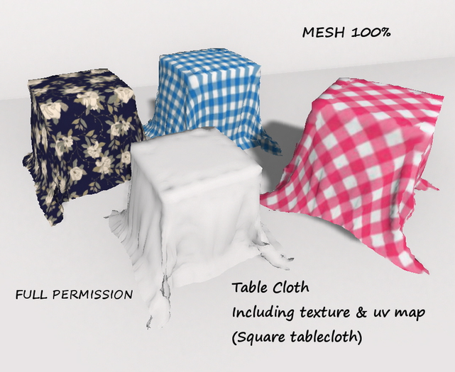 Mesh Full Perm / Table Cloth - Square - Box